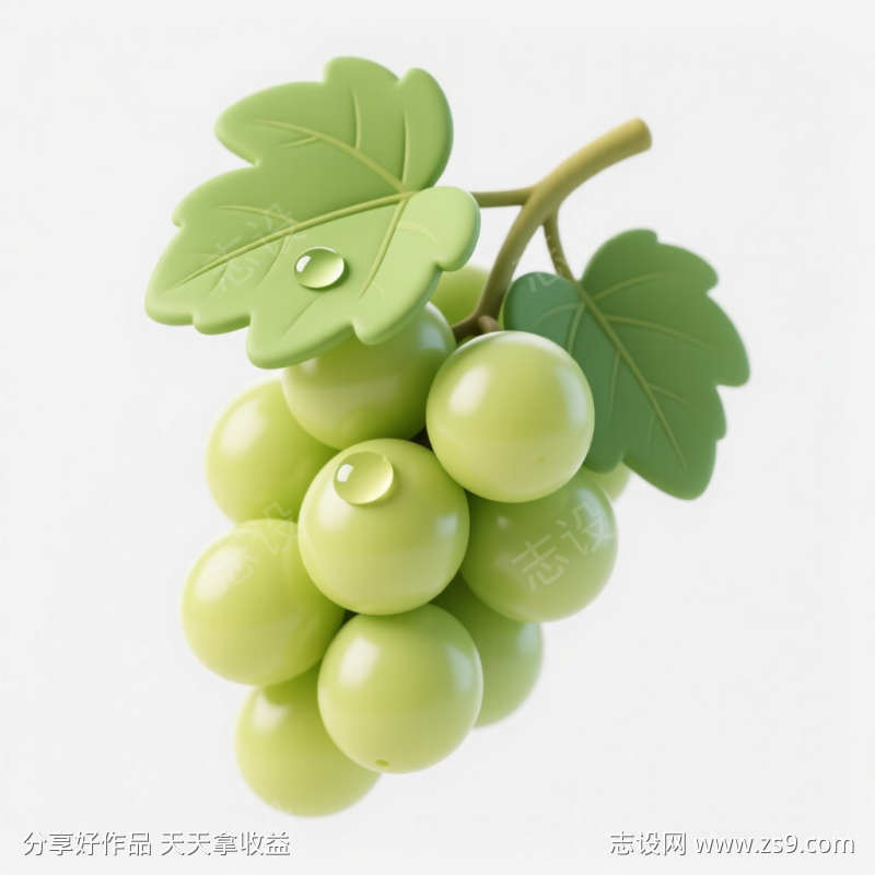 仿真卡通3D葡萄