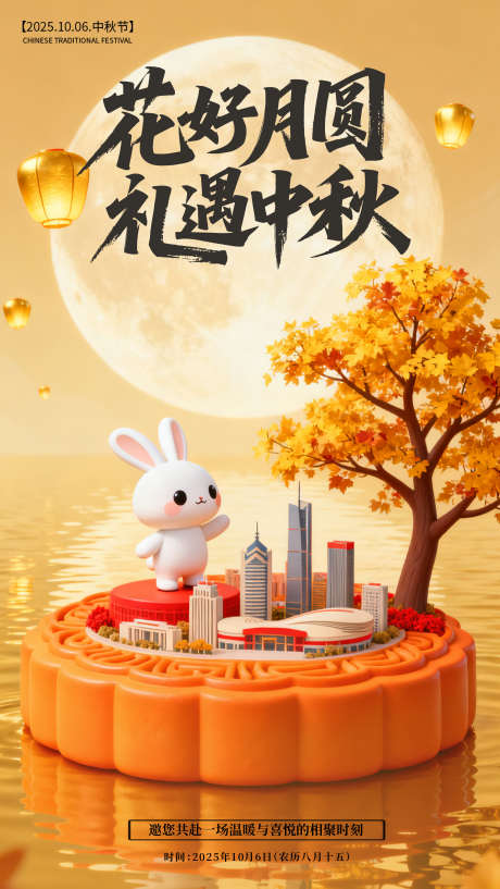中秋节海报_源文件下载_PSD格式_2160X3836像素-月饼,黄色,橘色-作品编号:2025092009256299-志˯设`网