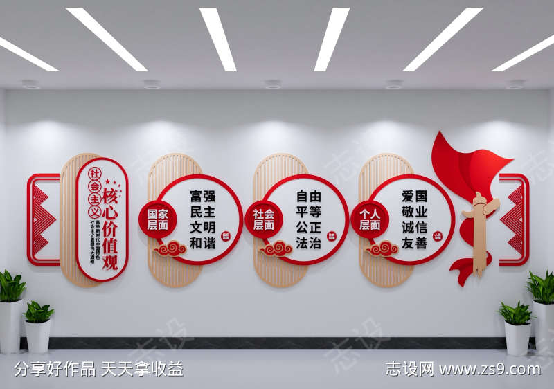 社会主义核心价值观党建文化墙