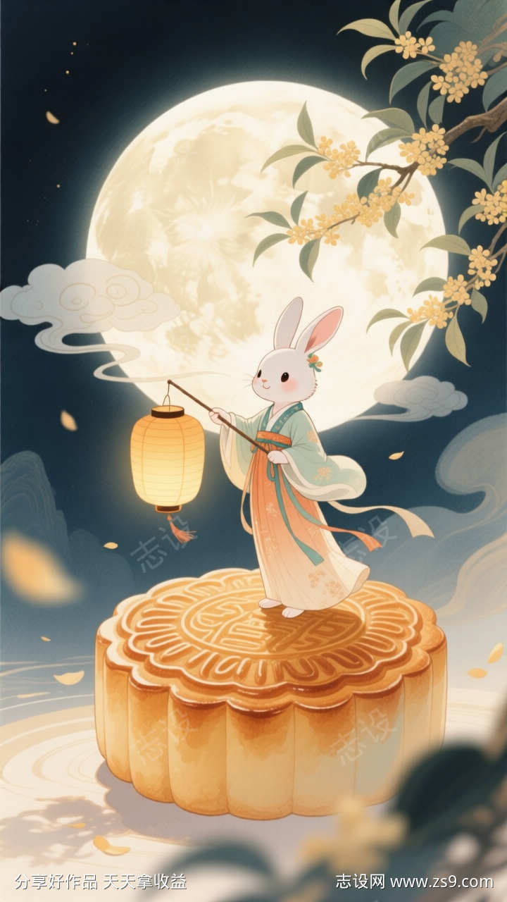 中秋赴约赏月图