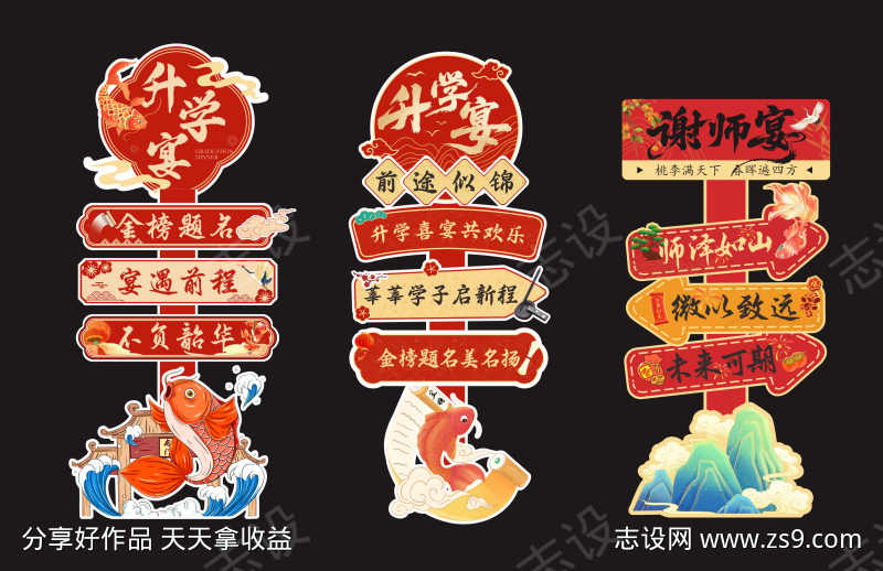 升学宴氛围指引牌美陈