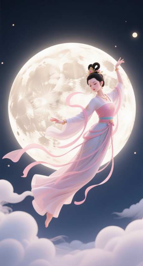 中秋节嫦娥奔月插画_AI图片下载_采样_752X1392像素-月亮,插画,嫦娥奔月-作品编号:2025092213517166-志˱设′网