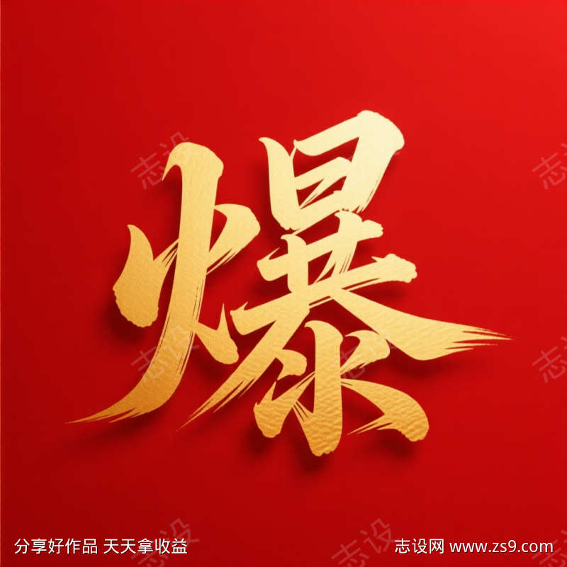 爆字体设计