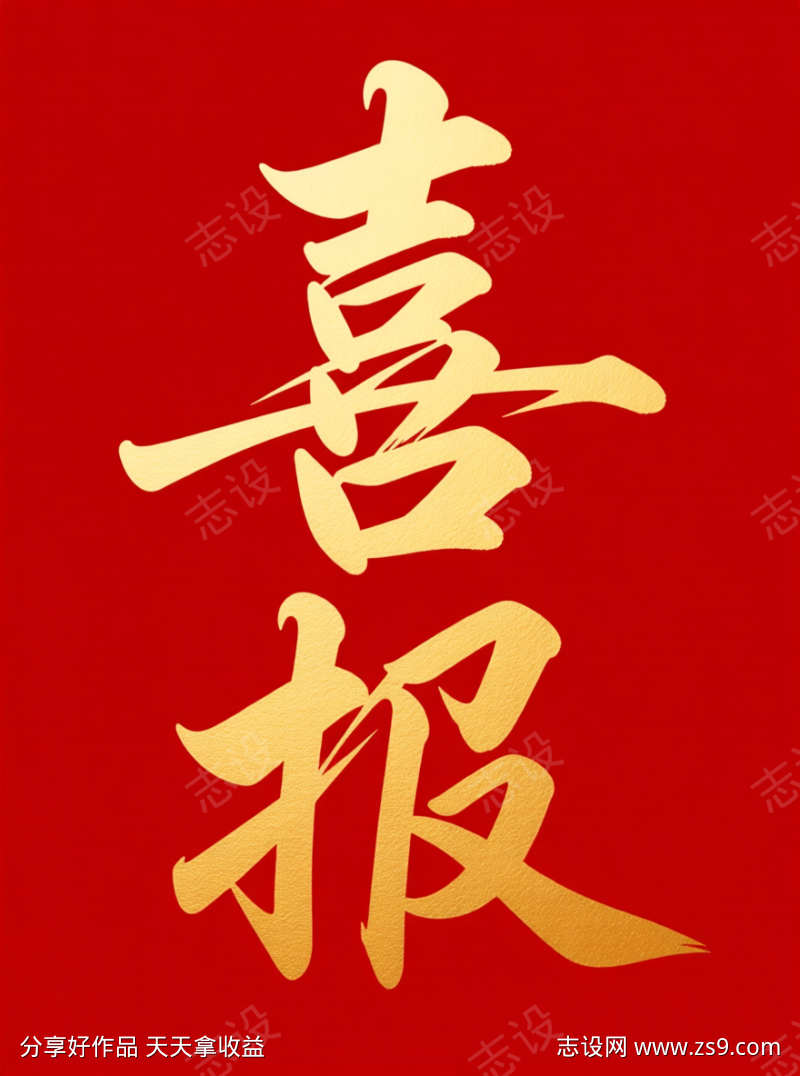 喜报艺术字