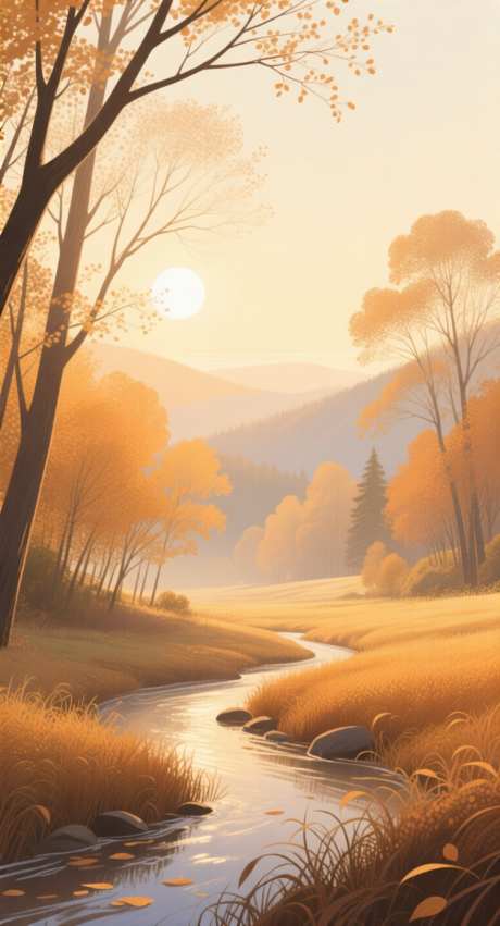 秋日插画场景_AI图片下载_采样_752X1392像素-创意,插画,秋日-作品编号:2025092416516144-志‛ۛ设˱网