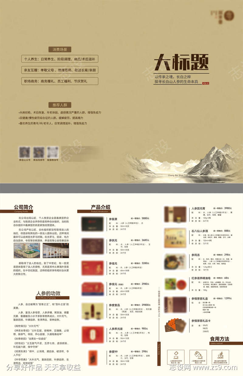 产品宣传单页