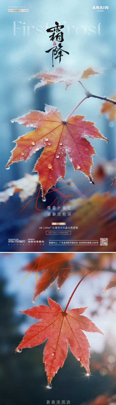 地产寒露霜降枫叶露珠风景海报_源文件下载_PSD格式_1080X4568像素-秋天,露珠,枫叶-作品编号:2025092513241542-志͵设‛ۛ网