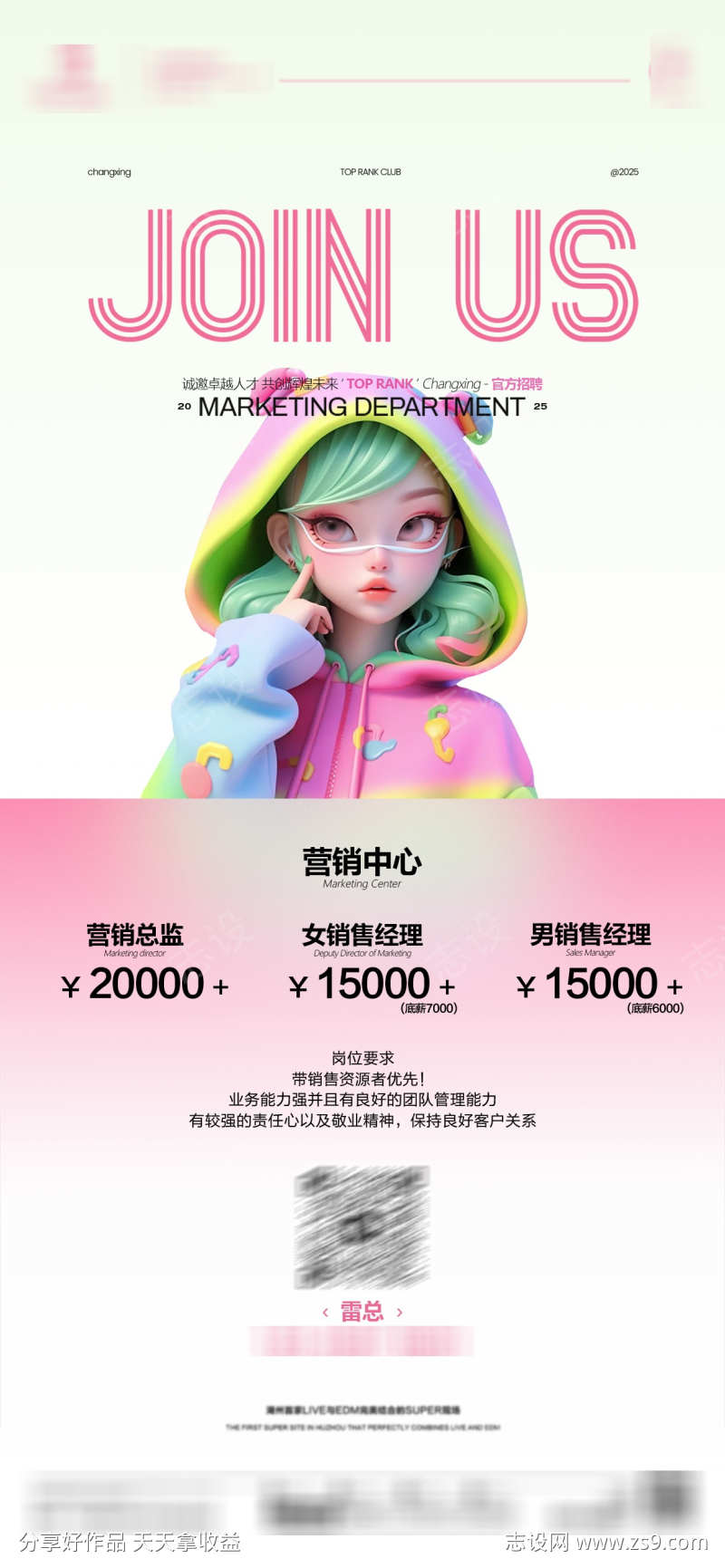 酒吧夜店招聘海报源文件13