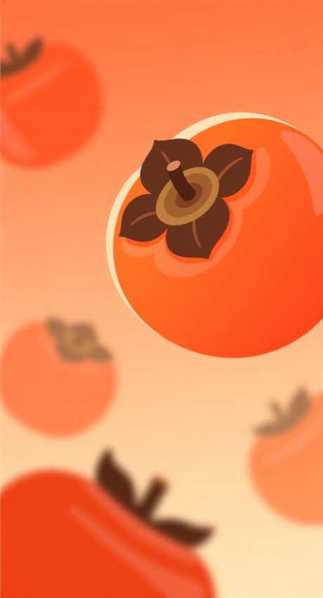 秋日柿子插画_AI图片下载_采样_752X1392像素-秋天,插画,柿子-作品编号:2025092513273056-志˒设`网