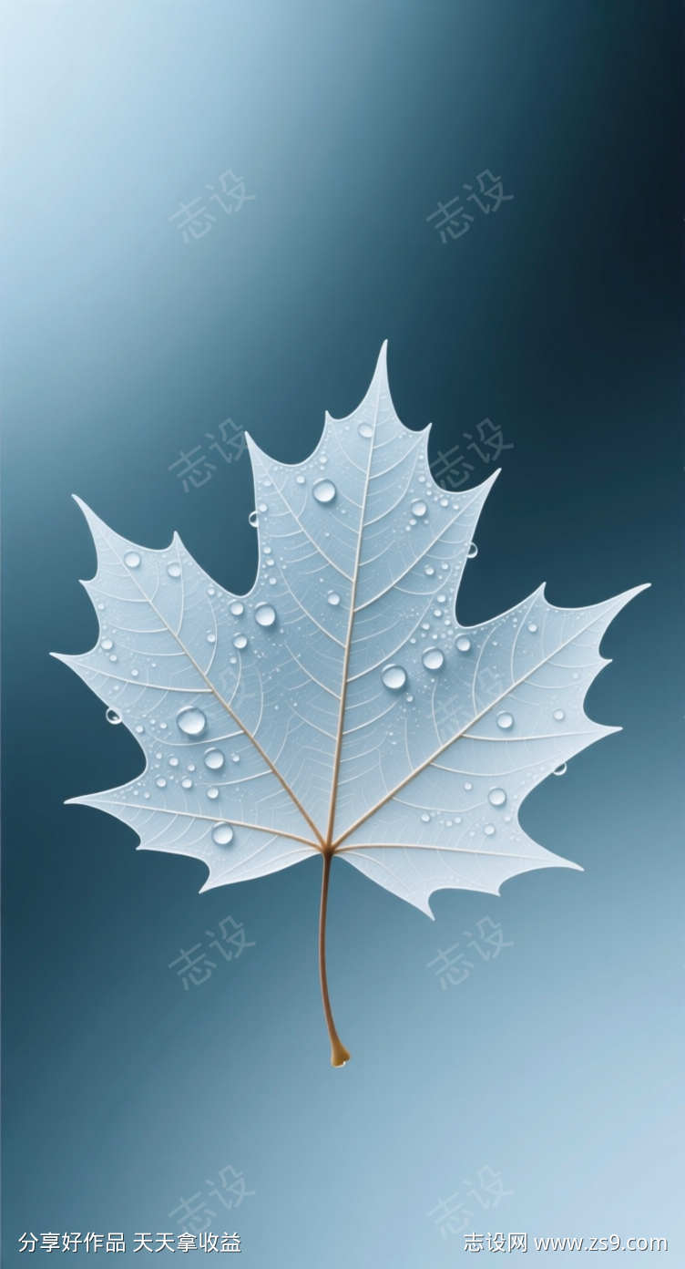 寒露枫叶插画
