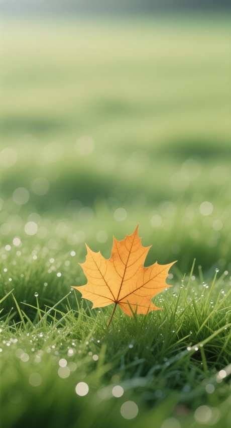 寒露节气插画_AI图片下载_采样_752X1392像素-露珠,草地,枫叶-作品编号:2025092517206180-志ˌ设,网