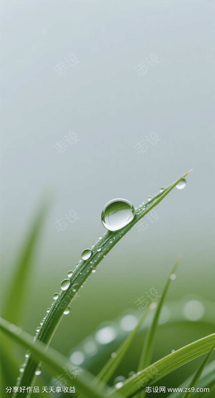 寒露露珠背景