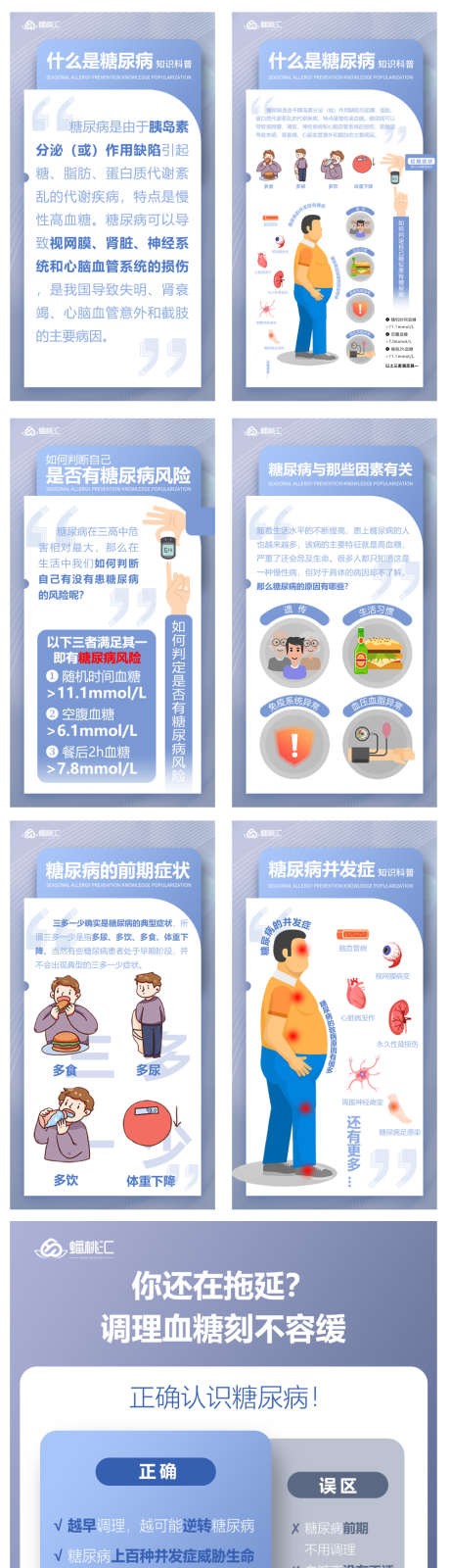糖尿病病症系列海报_源文件下载_PSD格式_1000X4531像素-糖尿病,系列,插画-作品编号:2025092501683362-志˒设˱网