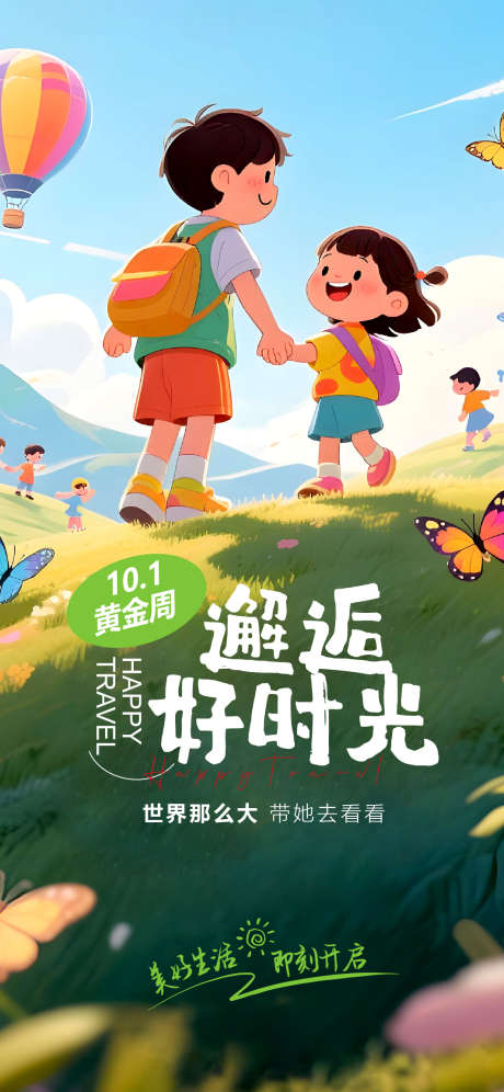 国庆旅行海报_源文件下载_PSD格式_1064X2304像素-卡通,插画,小长假-作品编号:2025092617163889-志˯设˜网