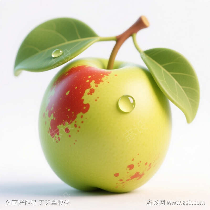 卡通3D渲染大青枣