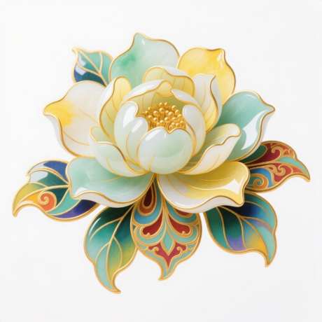 手绘插画风格的花卉图_AI图片下载_euler采样_1024X1024像素-陶瓷,花蕊,花卉图-作品编号:2025092717259588-志.设’网