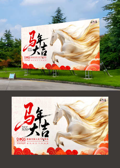 2026年马年恭贺新春年会展板_源文件下载_PSD格式_3180X4445像素-展板,年会,恭贺新春-作品编号:2025092716416734-志ˆ设.网