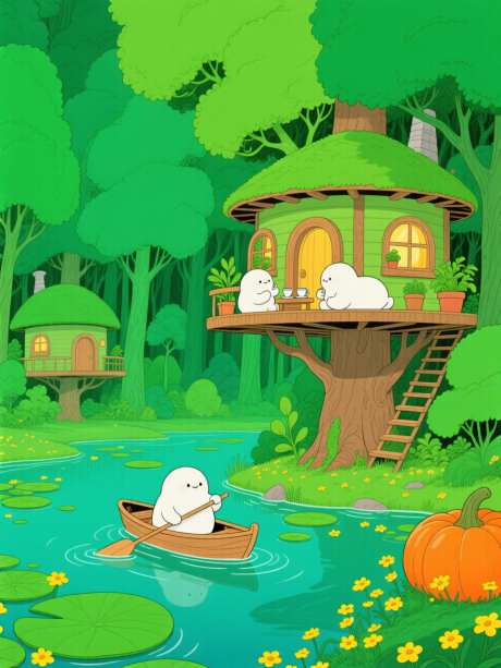 Moebius风格森林童话_AI图片下载_euler采样_960X1280像素-浪漫感,极致表现力,极繁主义-作品编号:2025092814489855-志˙设‘网