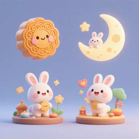 中秋文创贴纸_AI图片下载_euler采样_1024X1024像素-兔子,贴纸,文创-作品编号:2025092916238565-志ˌ设˘网