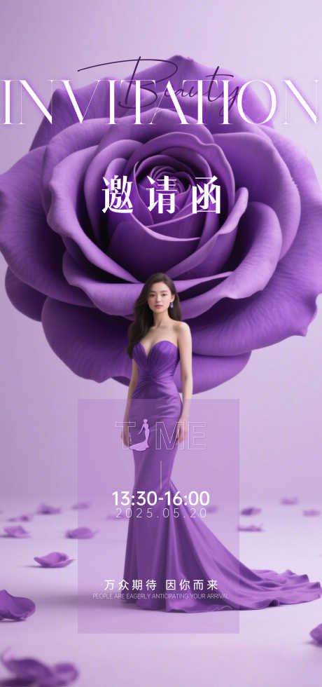 医美美业妇科紫色邀请函_源文件下载_AI格式_1080X2300像素-医美,妇科,美业-作品编号:2025092916081384-志′设’网