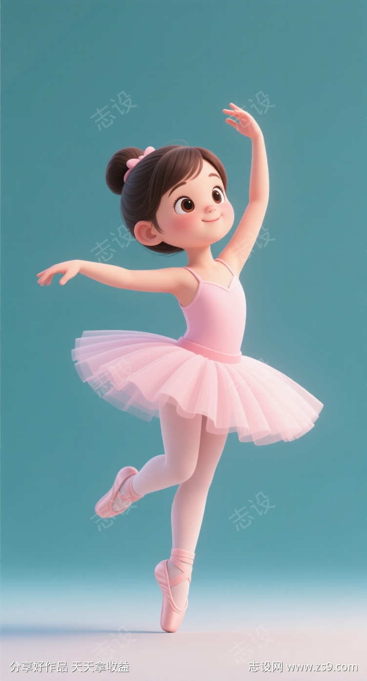 少儿芭蕾舞插画