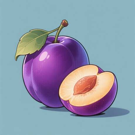 水果紫色梅子插画_AI图片下载_euler采样_1024X1024像素-水果,紫色,梅子-作品编号:2025093015507697-志˘设ˉ网