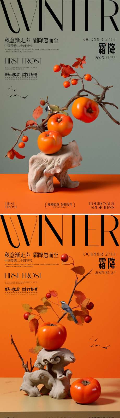 霜降节气柿子海报_源文件下载_CDR格式_1063X5689像素-深秋,柿柿如意,柿子-作品编号:2025100713431988-志˱设‛ۛ网