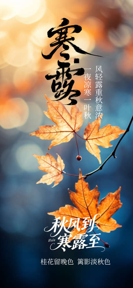 寒露节气海报_源文件下载_PSD格式_1080X2338像素-节气,寒露,秋天-作品编号:2025100810176523-志˘设.网