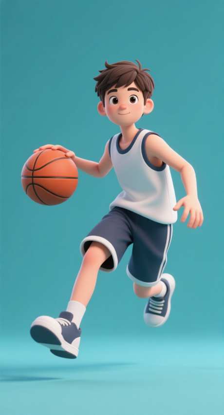 打篮球插画_AI图片下载_采样_752X1392像素-3d,插画,篮球-作品编号:2025100611403800-志.设˙网