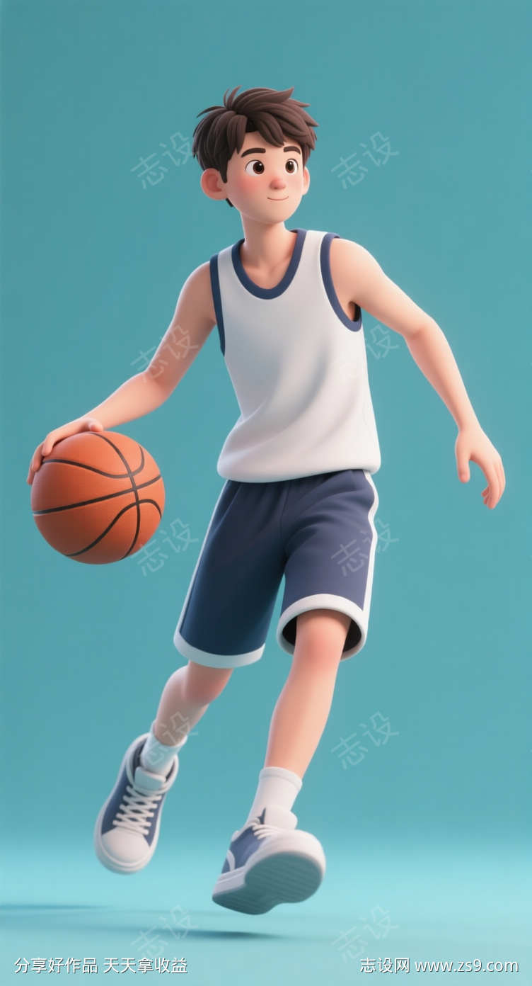 打篮球插画