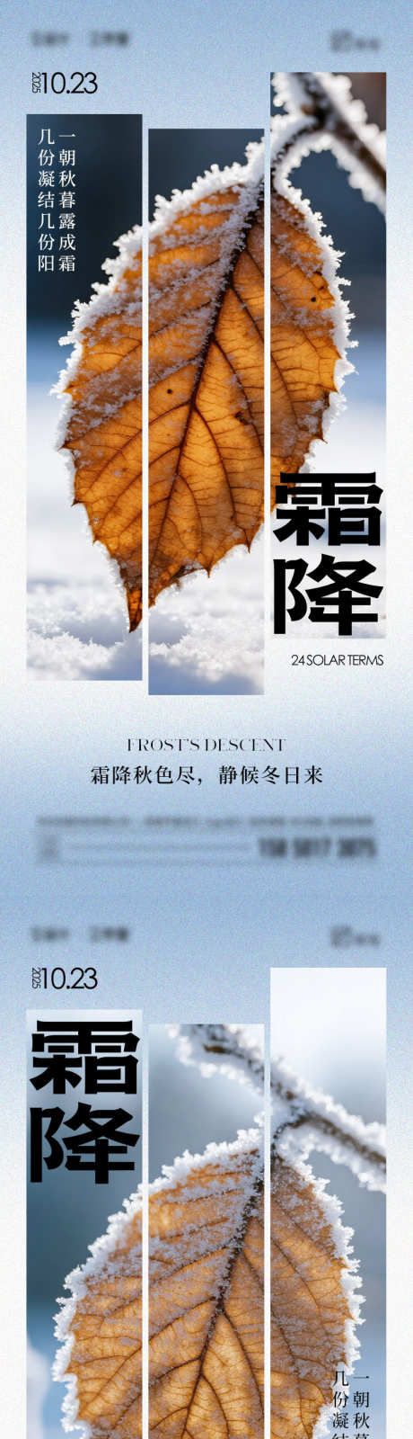 霜降节气海报_源文件下载_PSD格式_750X3249像素-树叶,简约,霜花-作品编号:2025100813223689-志˱设ˇ网