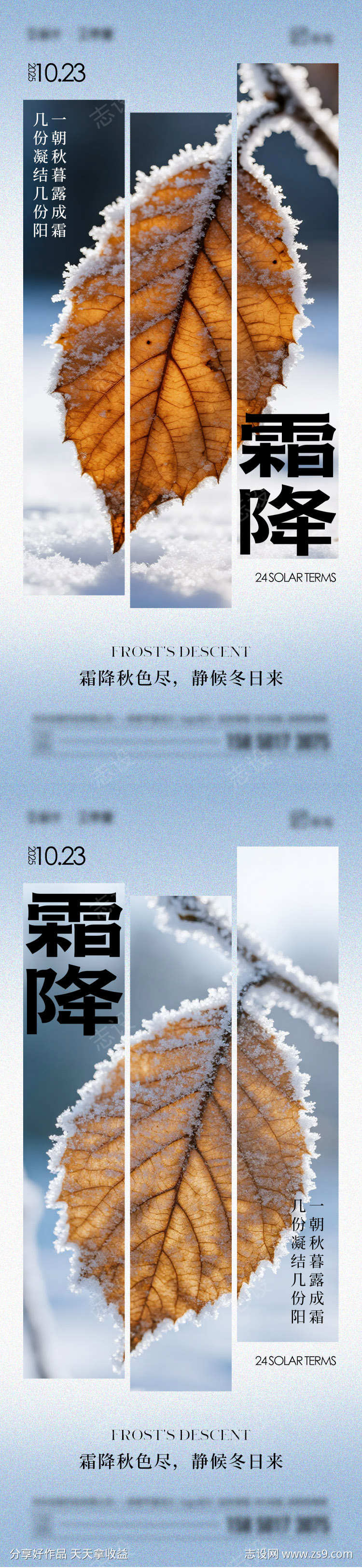 霜降节气海报