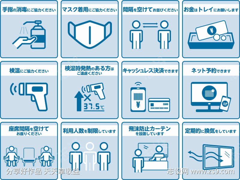 防疫生活清洁距离标牌