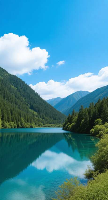 九寨沟风景区摄影图_AI图片下载_采样_752X1392像素-高级,旅游,摄影图-作品编号:2025100611444505-志′设’网