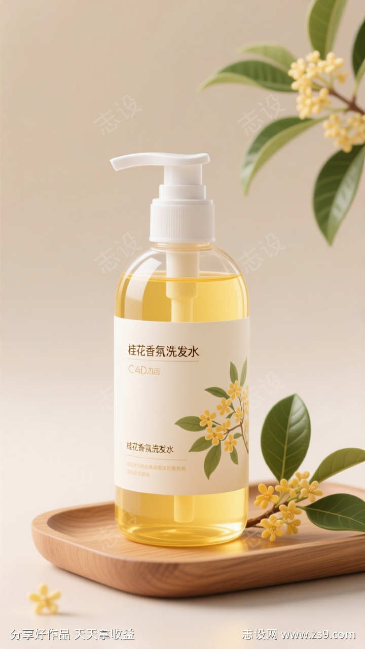 电商洗护产品实拍场景海报背景