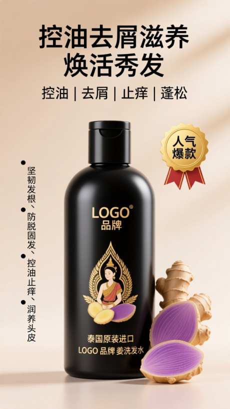 简约电商洗发水产品宣传海报_AI图片下载_dpmpp_2m采样_720X1280像素-场景,海报,宣传-作品编号:2025100611535185-志˯设˒网