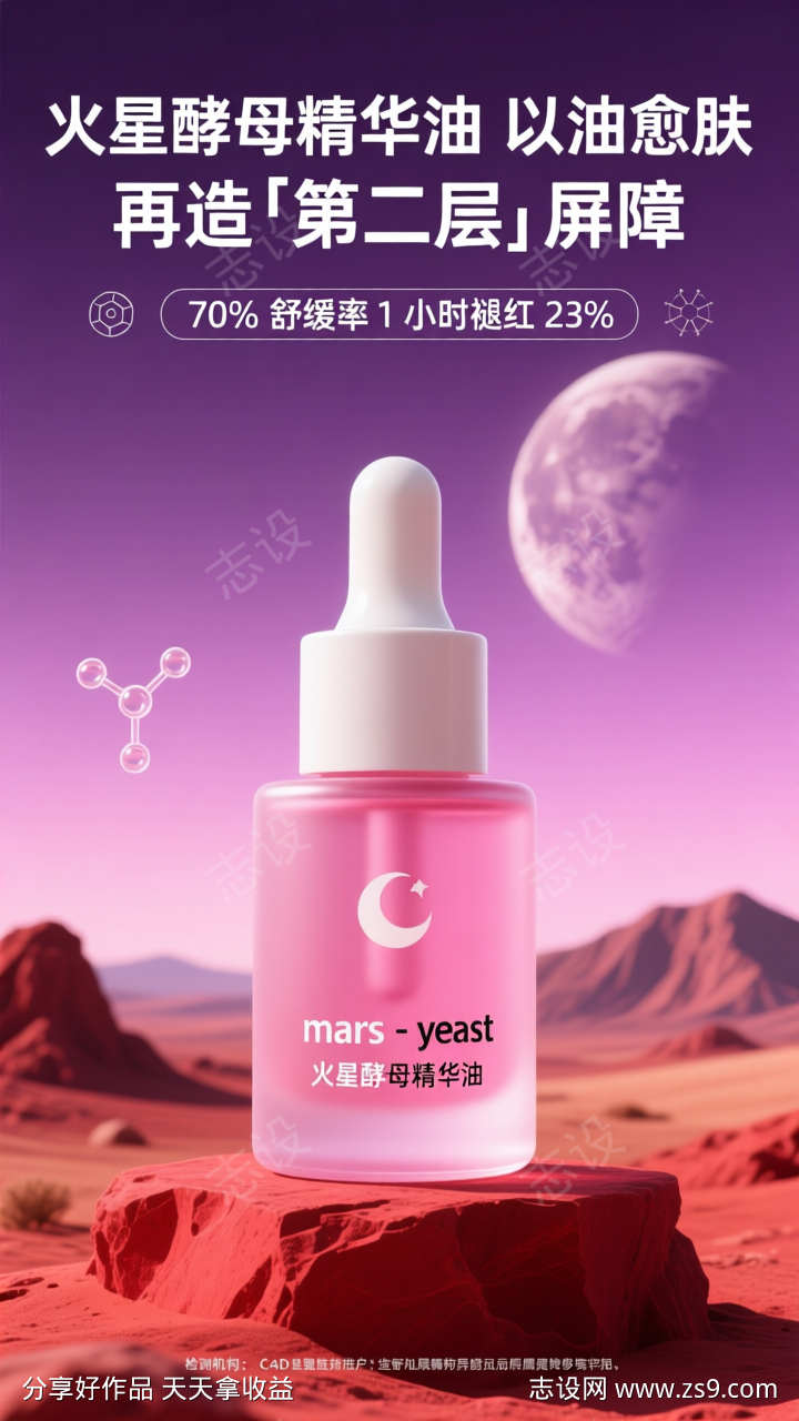 美妆产品宣传场景海报