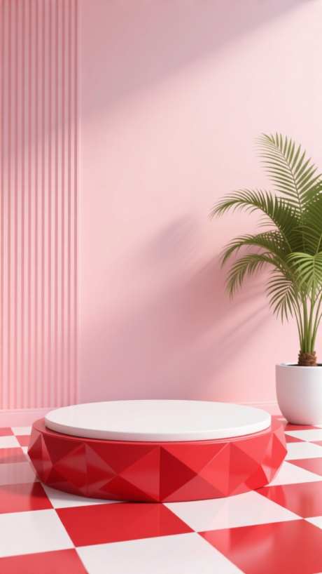 红色电商产品展台场景海报_AI图片下载_dpmpp_2m采样_720X1280像素-海报,场景,展台-作品编号:2025100612192424-志˓设ˌ网