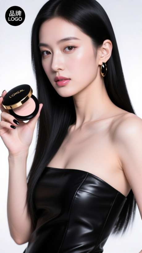 长直发美妆美女模特_AI图片下载_dpmpp_2m采样_720X1280像素-模特,美女,清新-作品编号:2025100612278401-志′设˜网