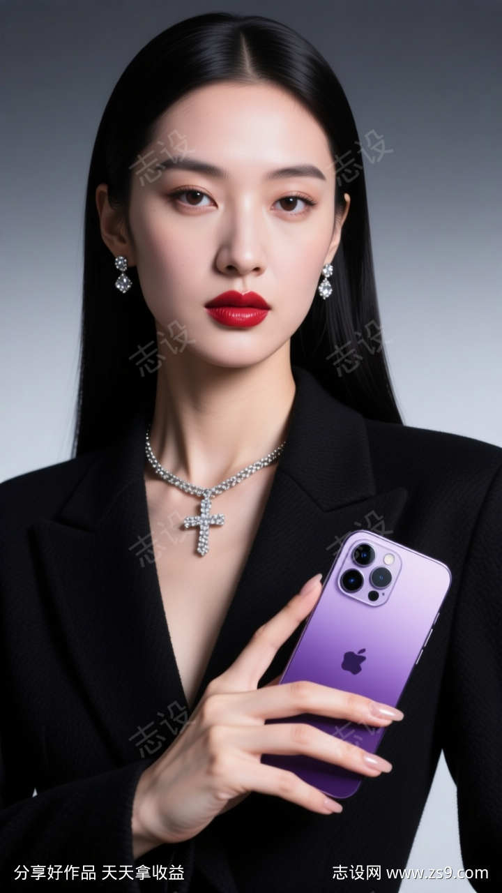 清新高冷手机模特美女