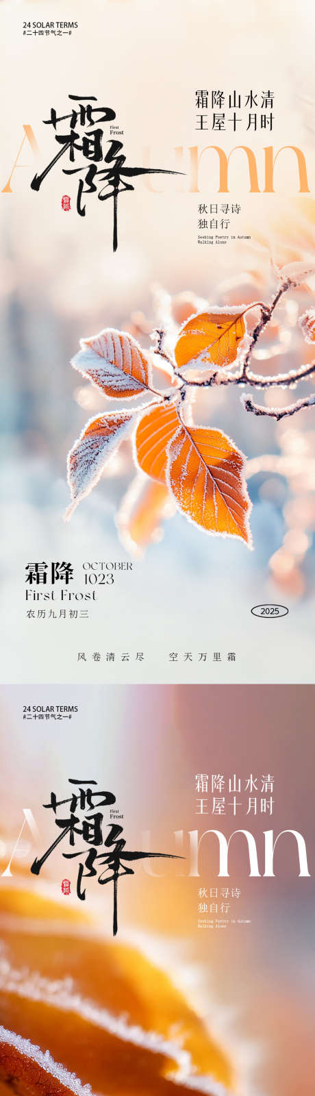 霜降节气海报_源文件下载_PSD格式_1078X4680像素-秋季,节气,霜降-作品编号:2025100917278329-志’设ˈ̹网