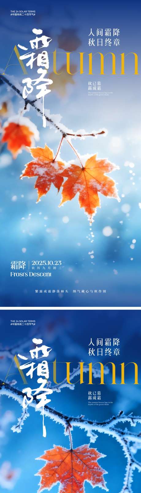 霜降节气海报_源文件下载_CDR格式_2000X4330像素-冰霜,简约,霜-作品编号:2025101013223839-志`设‛ۛ网