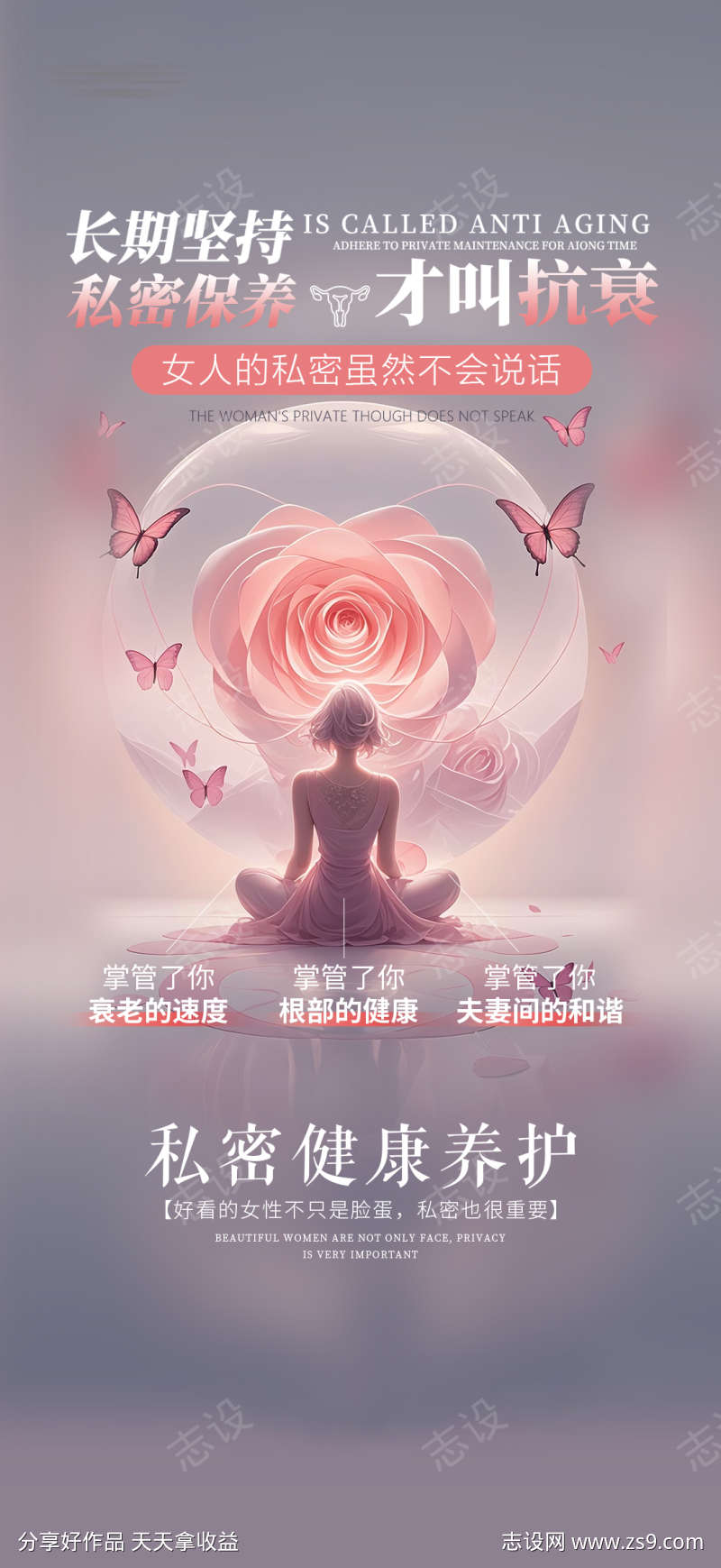 私密养护美容医美海报