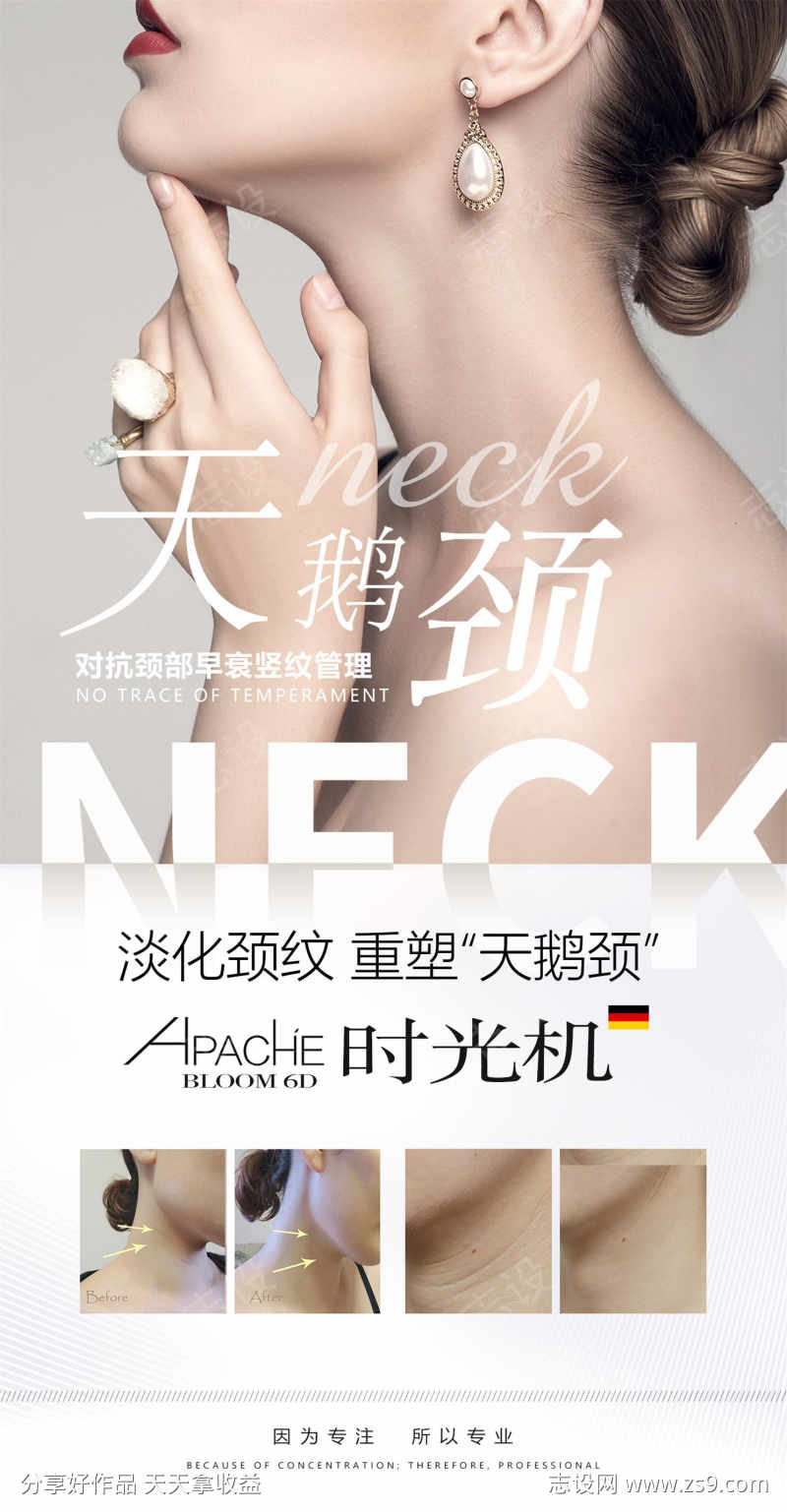 颈部抗衰海报