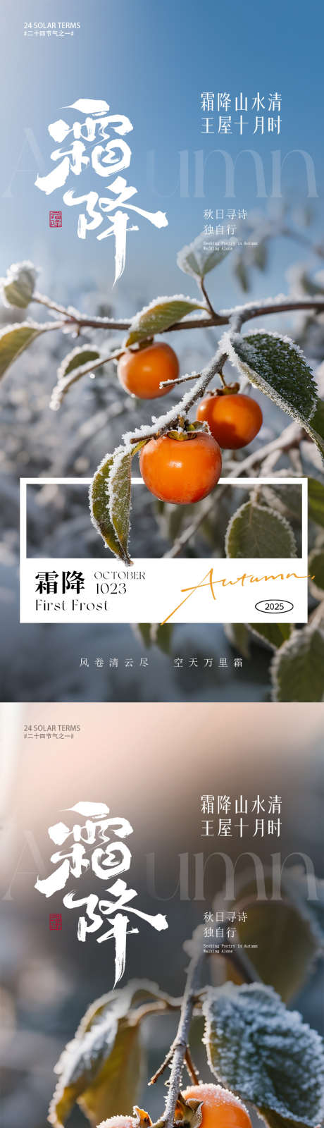 霜降节气海报_源文件下载_PSD格式_1080X4679像素-柿子,秋季,节气-作品编号:2025101015593576-志ˉ设˓网
