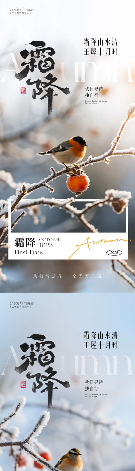 霜降节气海报_源文件下载_PSD格式_1080X4674像素-鸟,霜,秋季-作品编号:2025101113442665-志ˆ设ˉ网