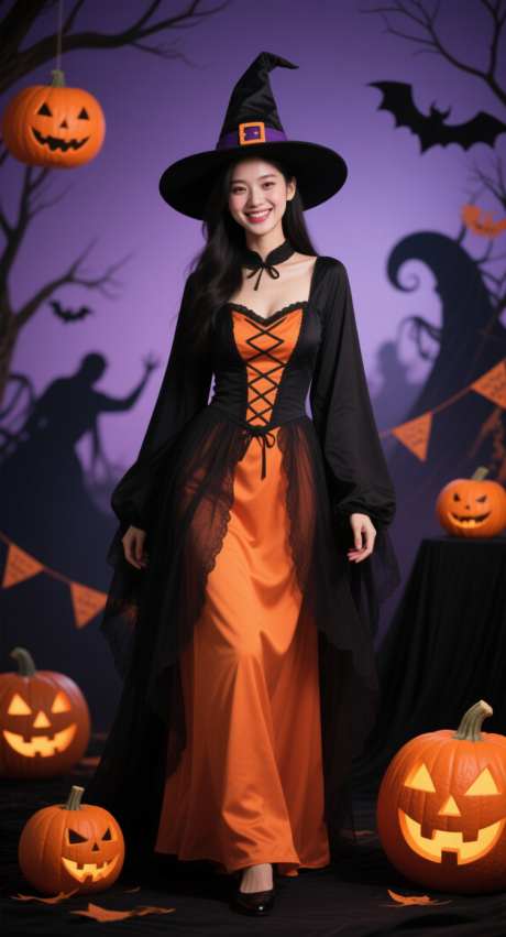 万圣节模特_AI图片下载_采样_752X1392像素-简约,医美,模特-作品编号:2025101017143711-志·设ˇ网