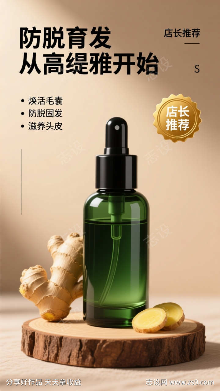 棕色电商产品实拍场景宣传海报背景