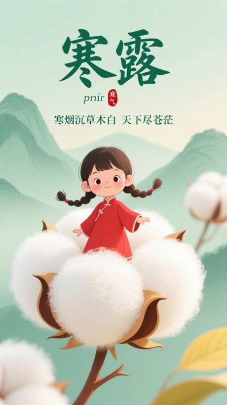 二十四节气寒露插画海报_AI图片下载_dpmpp_2m采样_720X1280像素-可爱,清新,海报-作品编号:2025101308345458-志‘设ˈ̹网