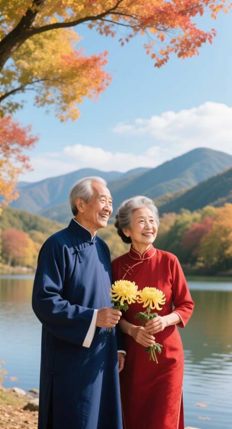传中国传统服装的老人_AI图片下载_采样_752X1392像素-传统服饰,气泡,男女-作品编号:2025101309216012-志ˇ设.网
